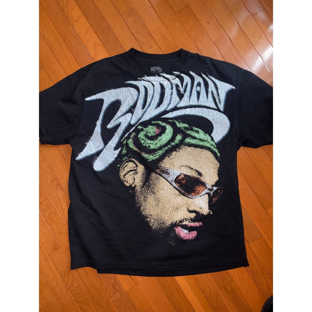 Rodman Apparel Dennis Rodman Graphic T-Shirt Black XL Mens Streetwear Tee - Picture 2 of 5